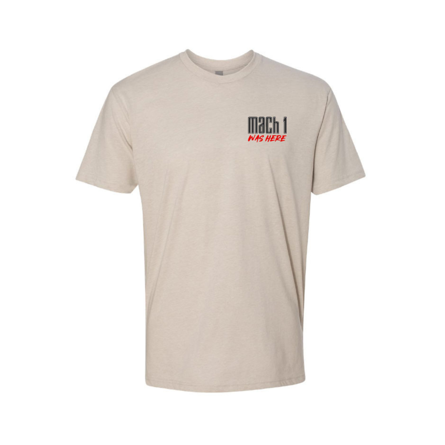 "MACH 1 WAS HERE" Blueberry Tee (Blue or Tan)