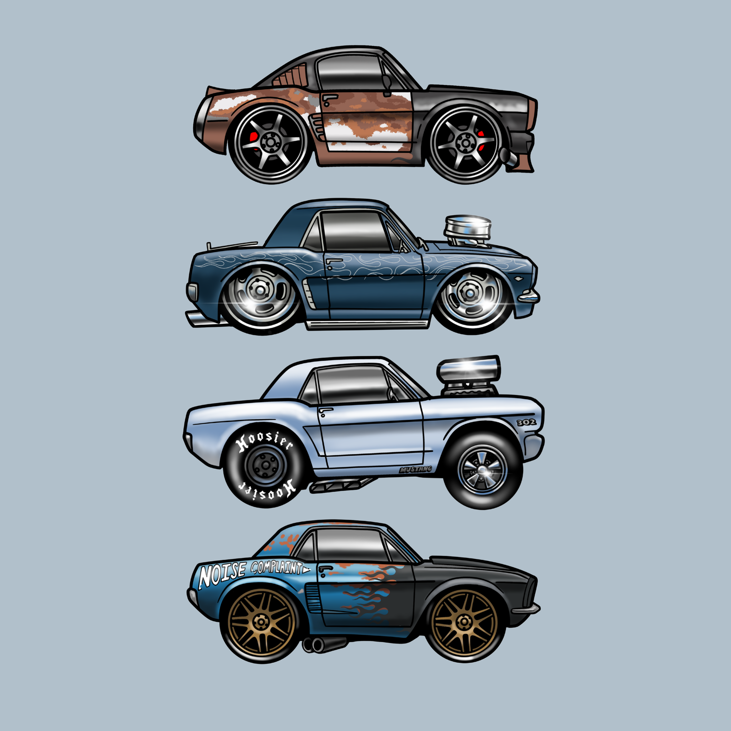 "Misfit Mustangs" Soft Blue Sweatshirt