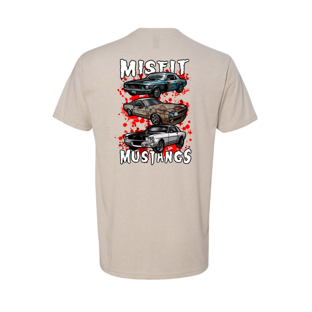 Tan "Misfit Mustangs" Tee