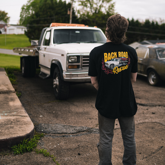 Backroad Rescue Tee (Black Or Tan)