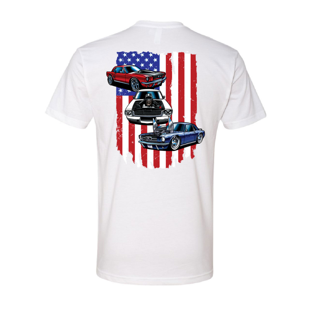 Toms Refurb Patriotic Mustang T-Shirt