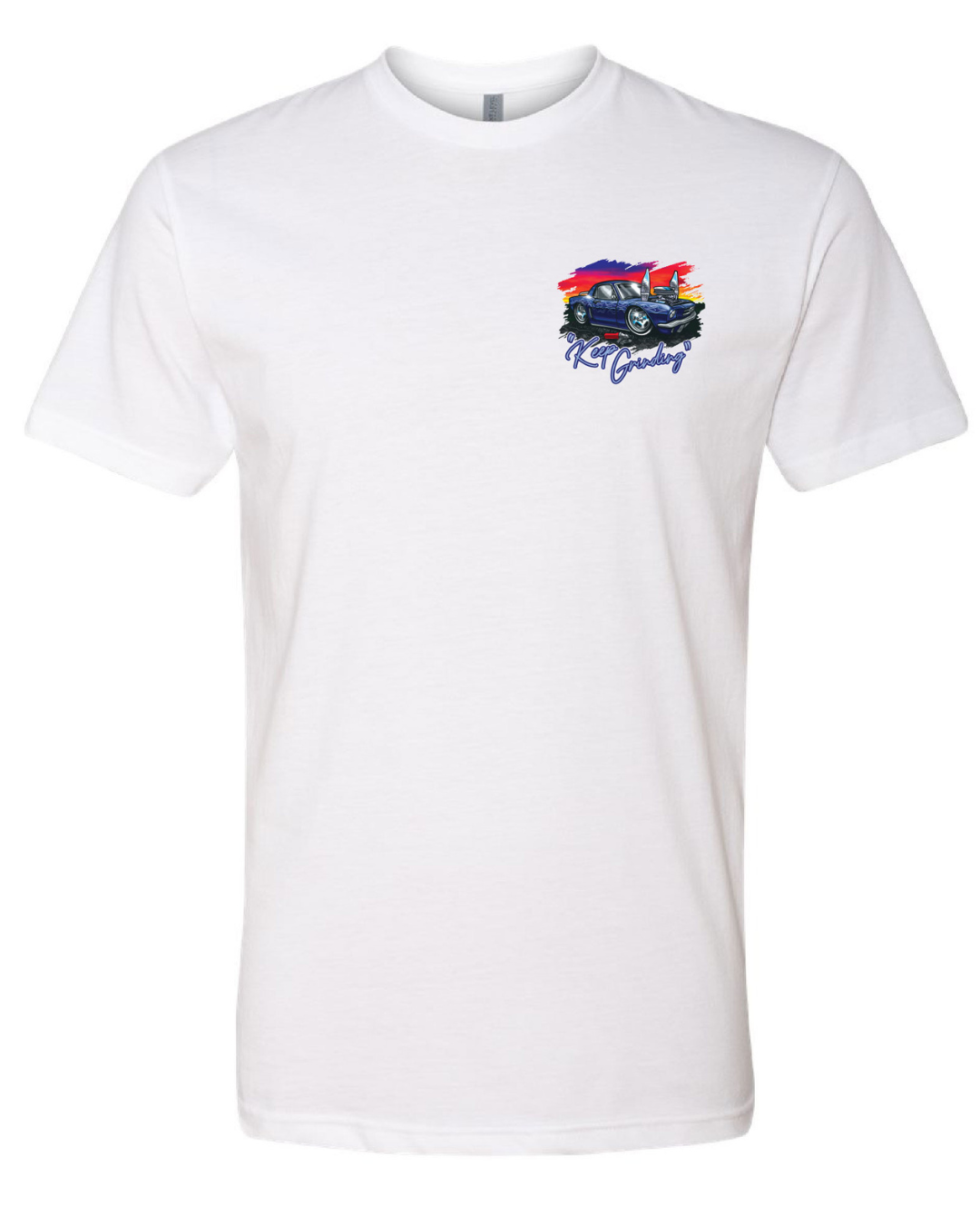 “Keep Grinding” Retro Blueberry T-Shirt