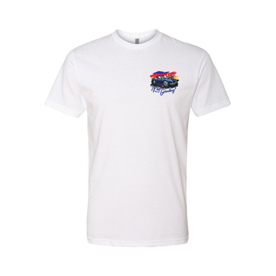 Keep Grinding” Retro Blueberry T-Shirt – Tom's Refurb