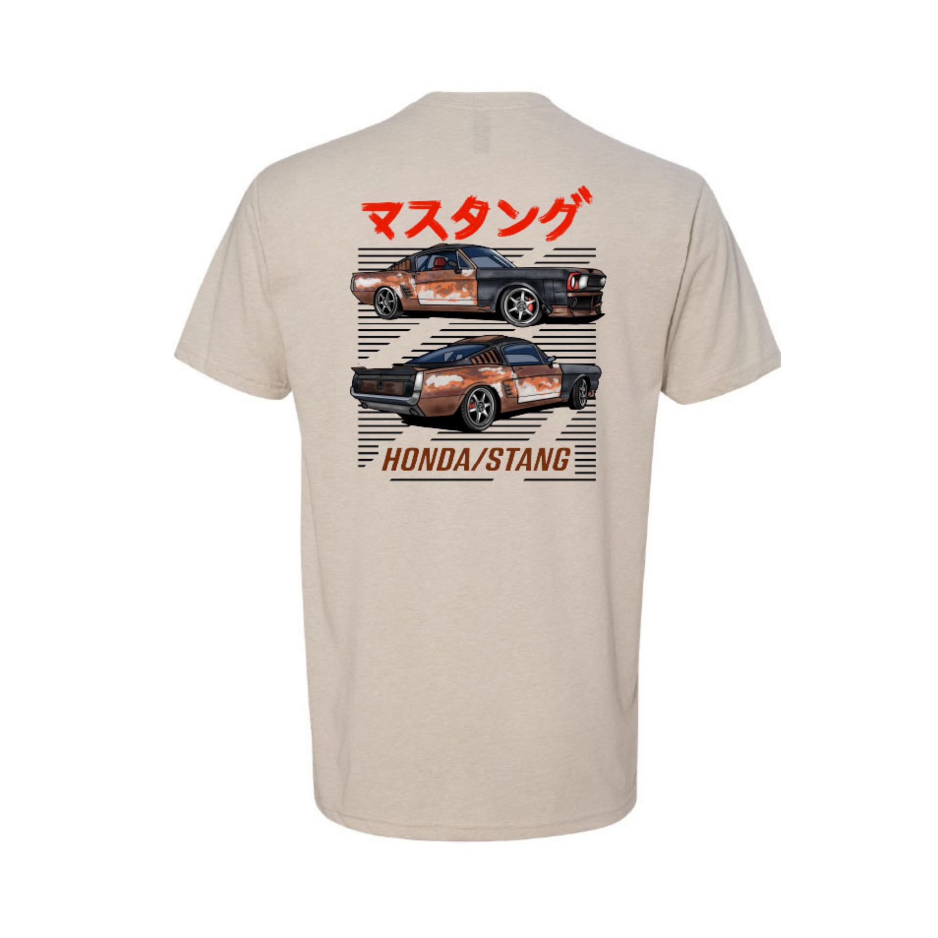 HONDA/STANG Masutangu Tee (White or Tan) – Tom's Refurb