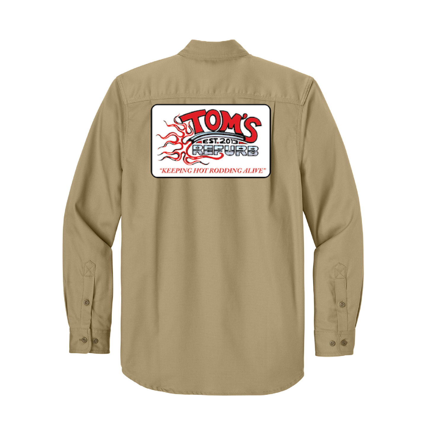 Tan Button-Down Carhartt Long Sleeve