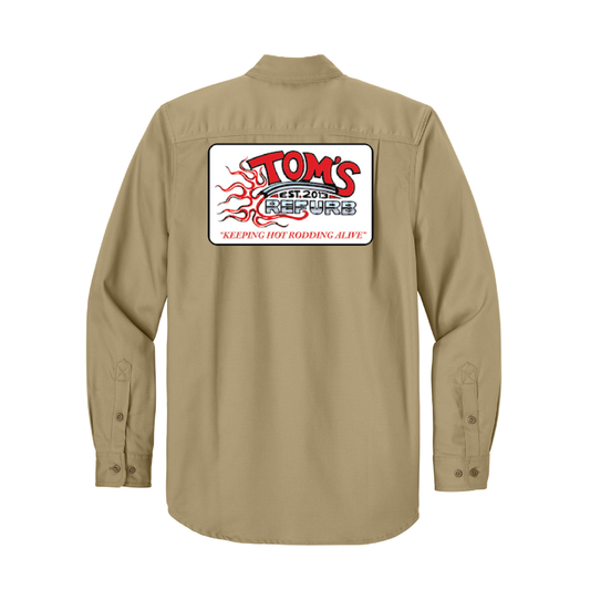 Tan Button-Down Carhartt Long Sleeve