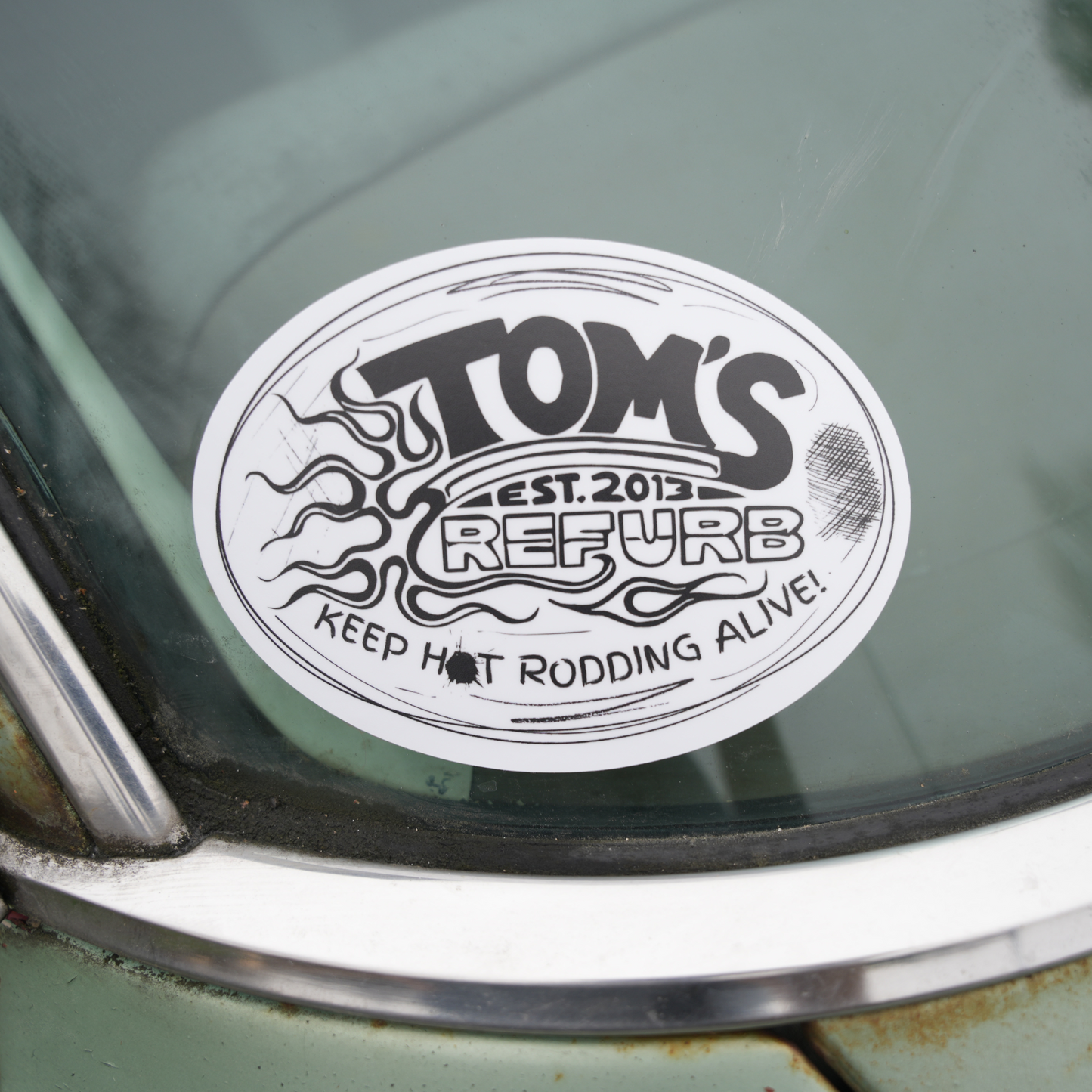 Tom's Refurb Scribble Sticker