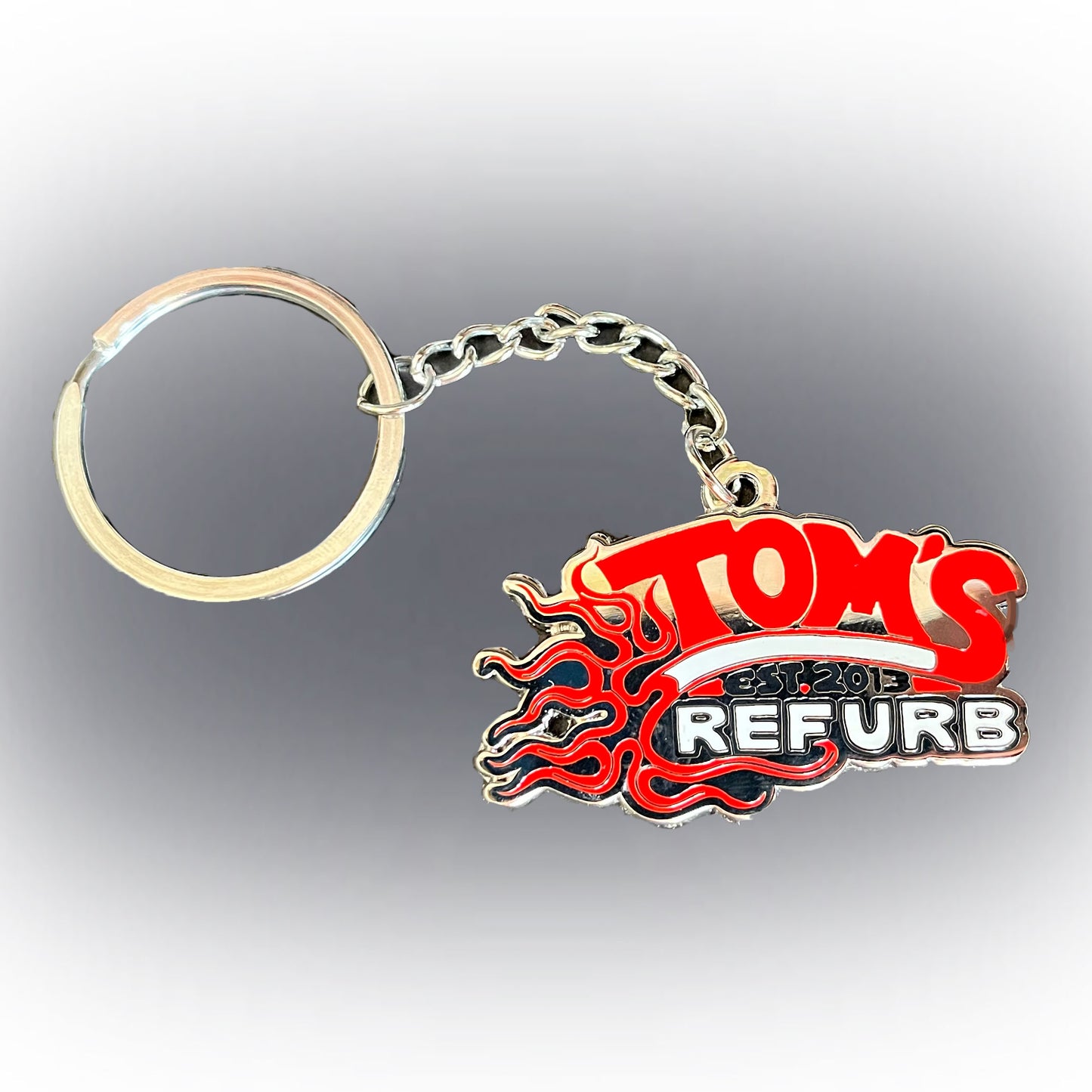 Tom's Refurb Metal Keychain
